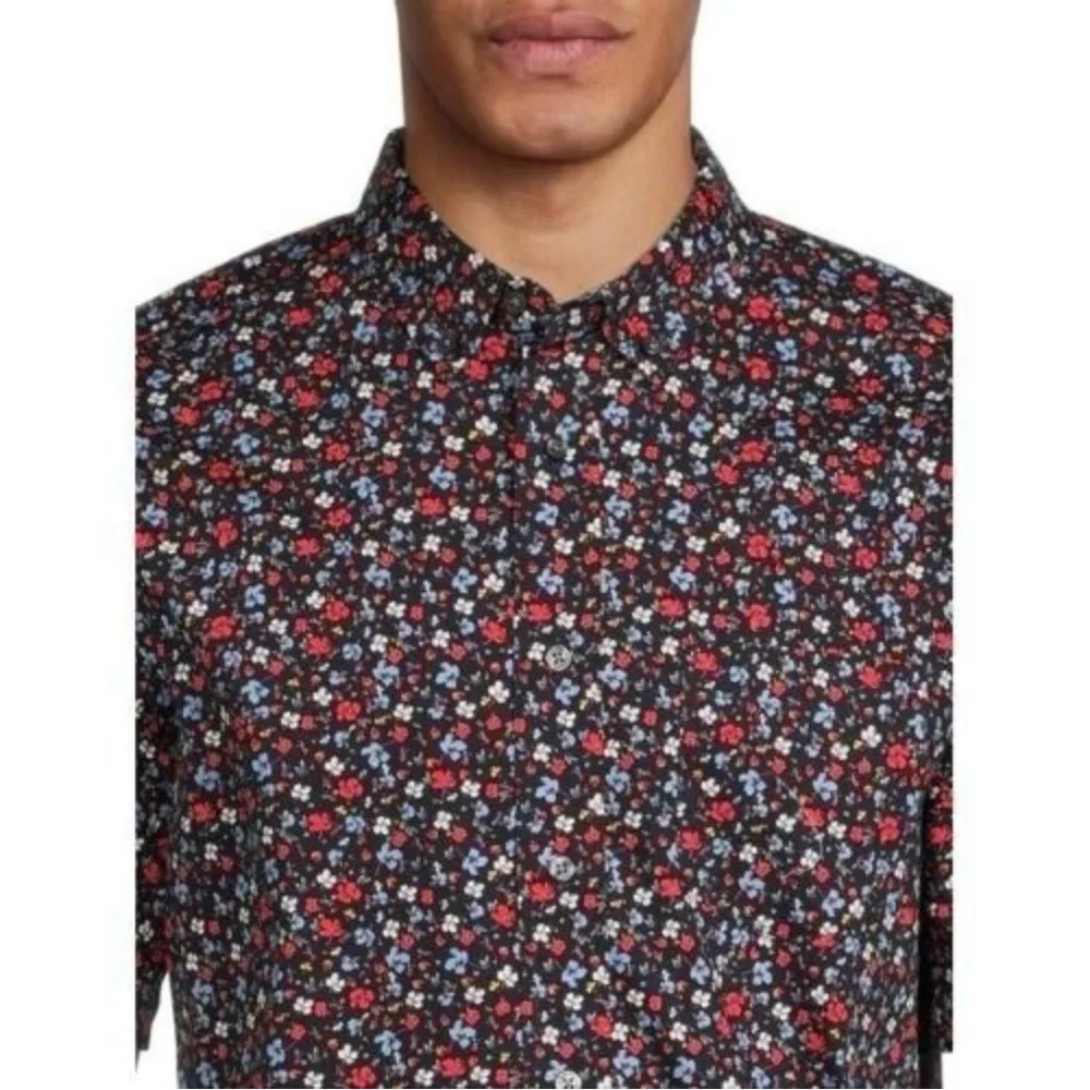 EXPRESS Men's Navy Floral Button Down Long Sleeve
Shirt size Large (NWT) - Picture 7 of 11